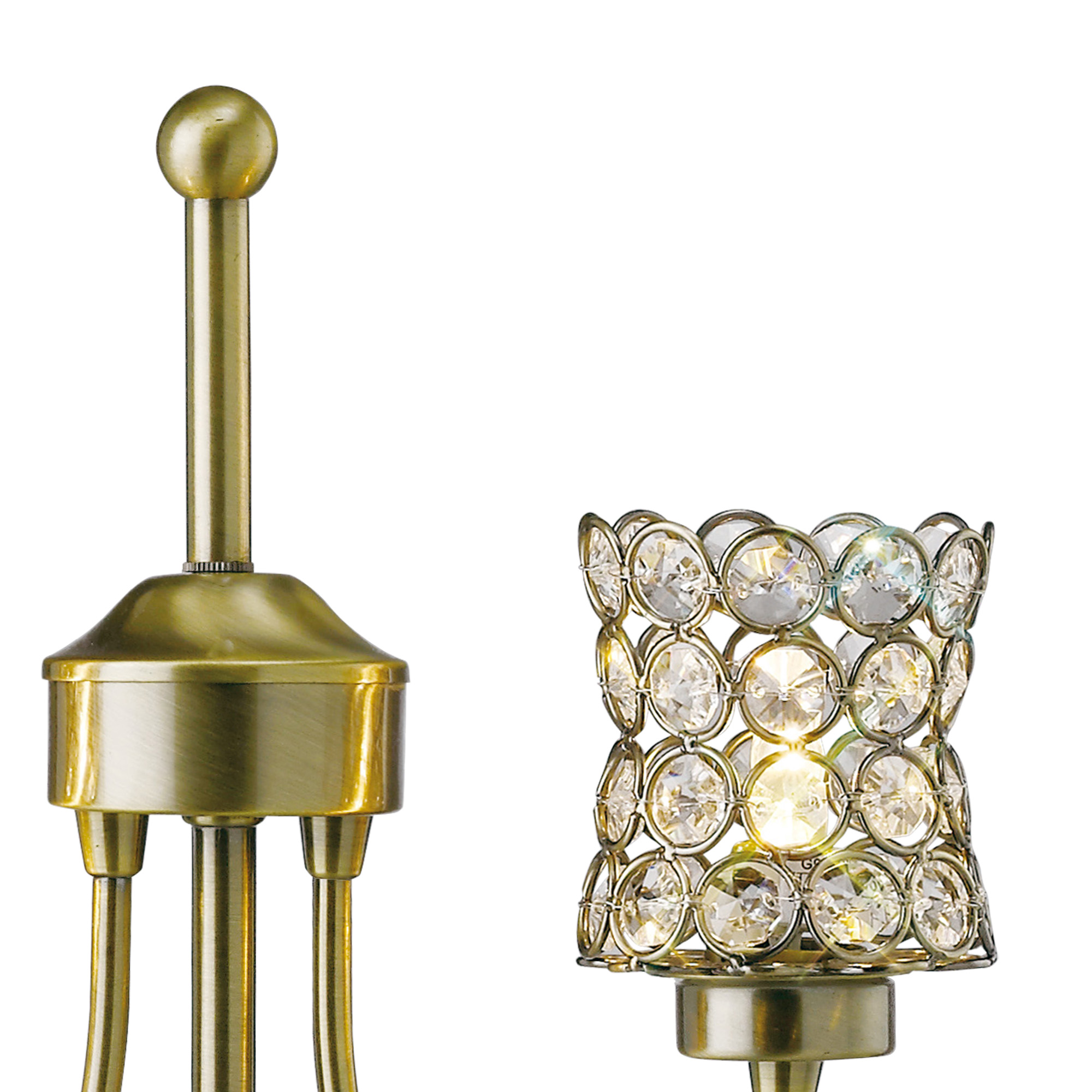 Nelson Crystal Table Lamps Diyas Armed Table Lamps